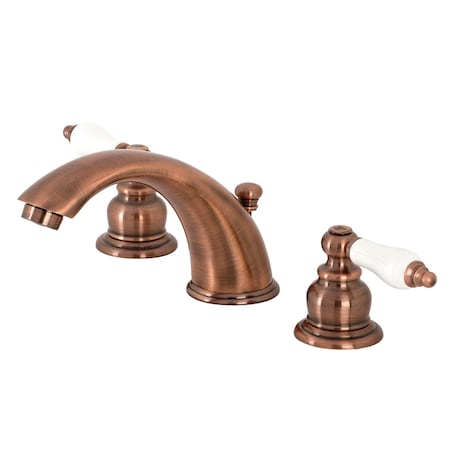 Kingston Brass KB966PL Magellan Widespread Bathroom Faucet, Antique Copper KB966PL